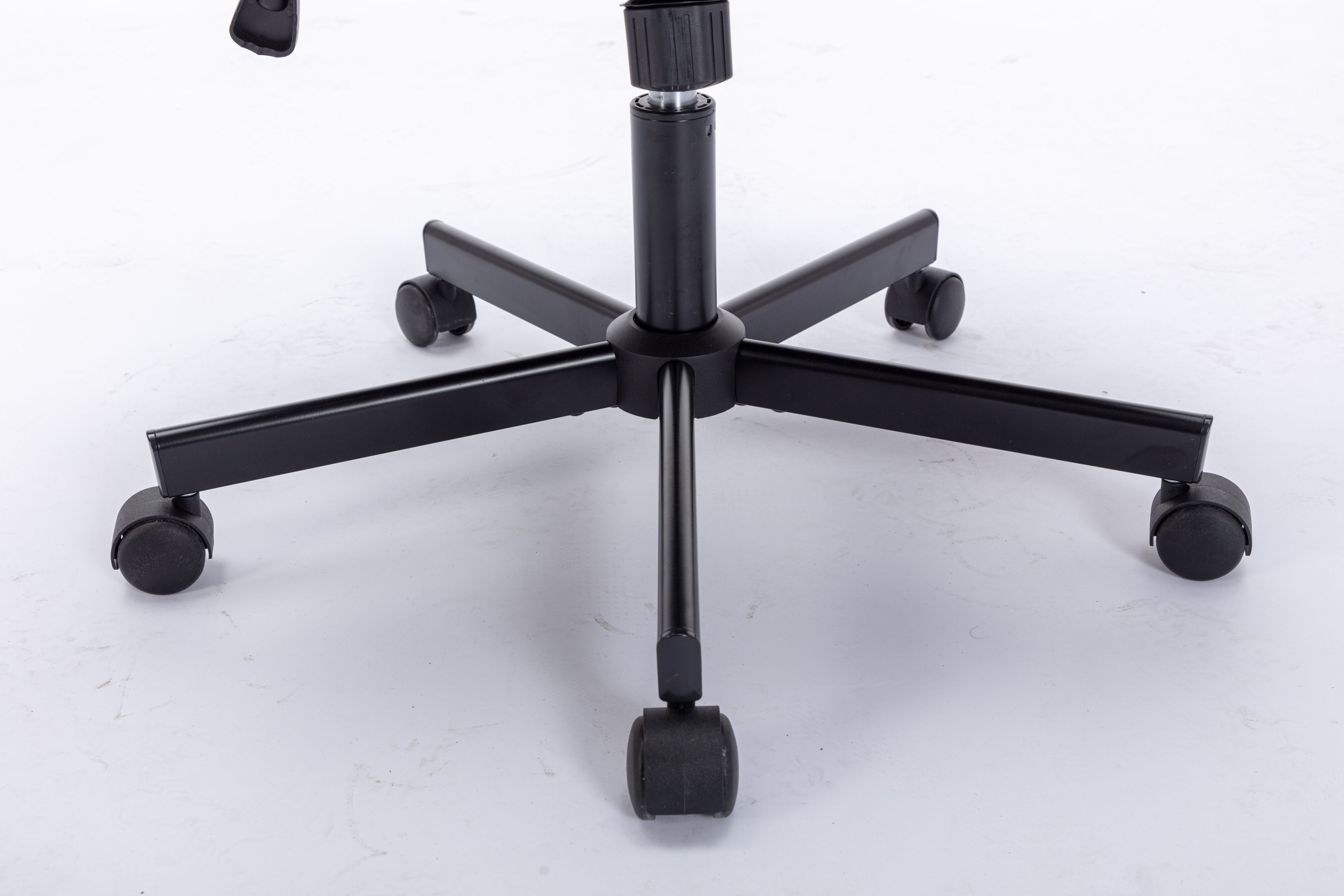 Criss Cross Legged Office Desk Chair With Wheels, Modern Armless Desk Chair With Wide Seat, Home Office Chairs For Work, Meditation, Vanity,White_voghion.com
